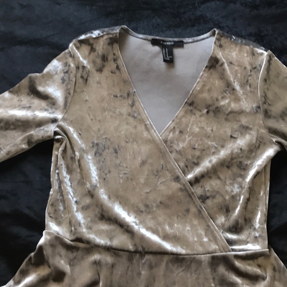 Velvet Gray Skater Dress - Picture 2 of 3